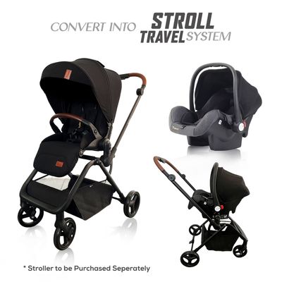 Eazy Kids Teknum Stroll-1 Compacto Baby Car Seat - Black